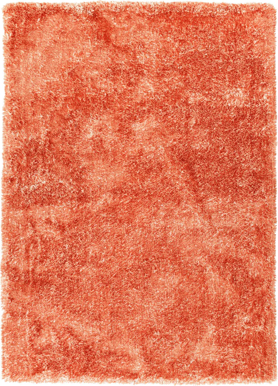 Modern Loom It's So Fabulous Shag Tangerine Solid Modern Rug