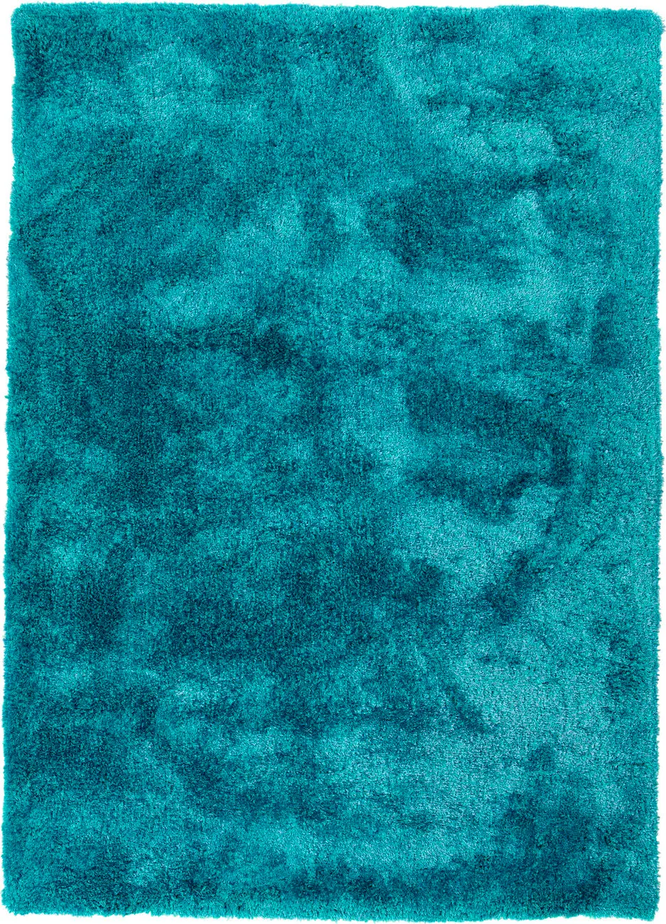 Modern Loom It's So Fabulous Shag Teal Solid Modern Rug
