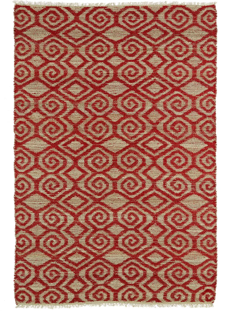 Modern Loom Kenwood Flatweave Red Patterned Modern Rug