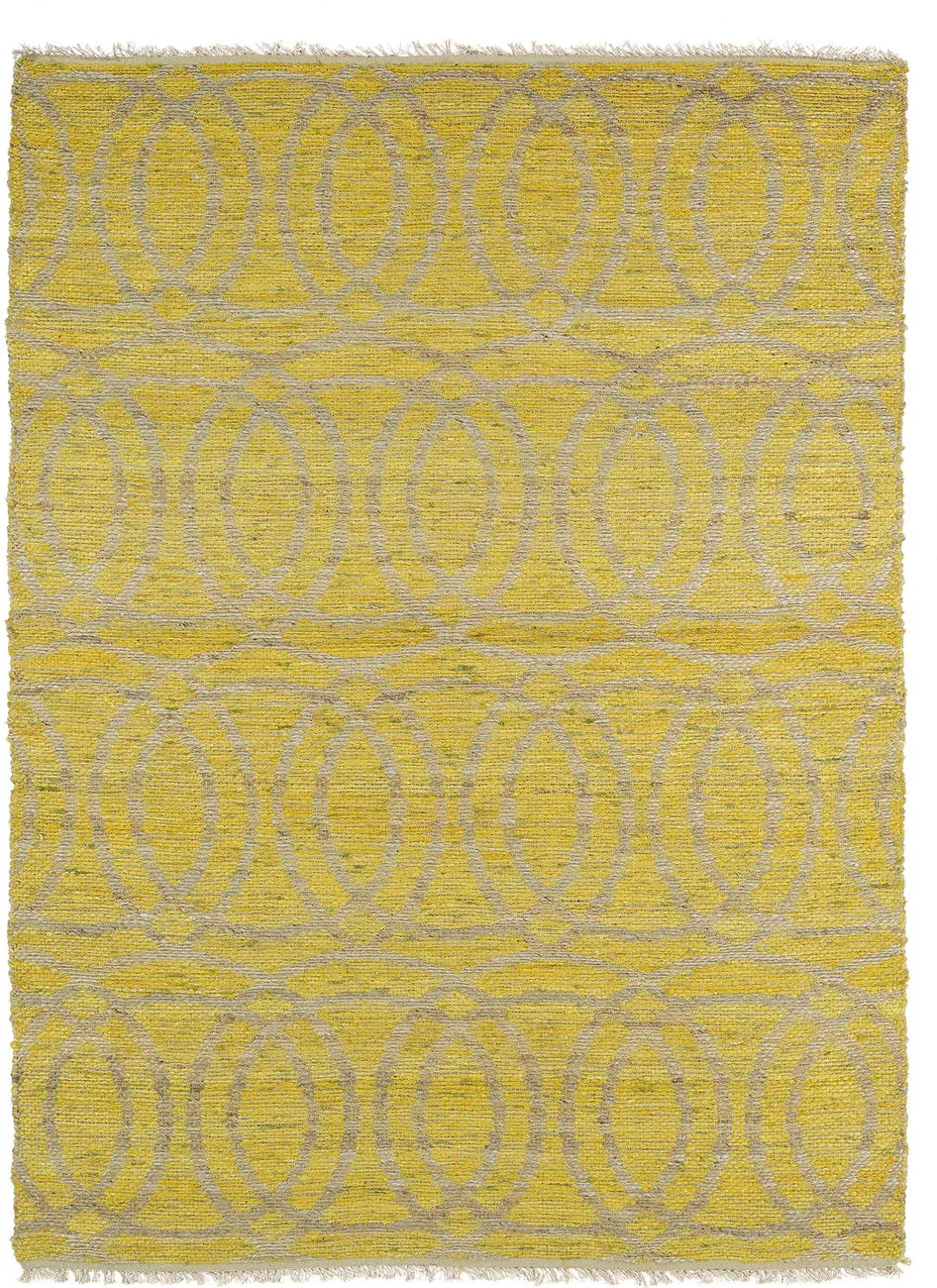 Modern Loom Kenwood Flatweave Yellow Patterned Modern Rug