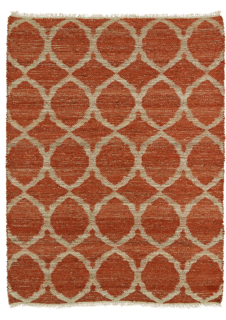 Modern Loom Kenwood Flatweave Rust Patterned Modern Rug