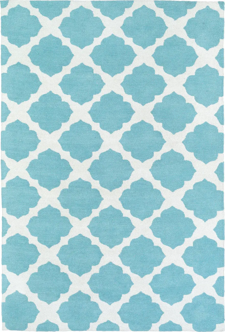 Modern Loom Lily & Liam Turquoise Patterned Modern Rug