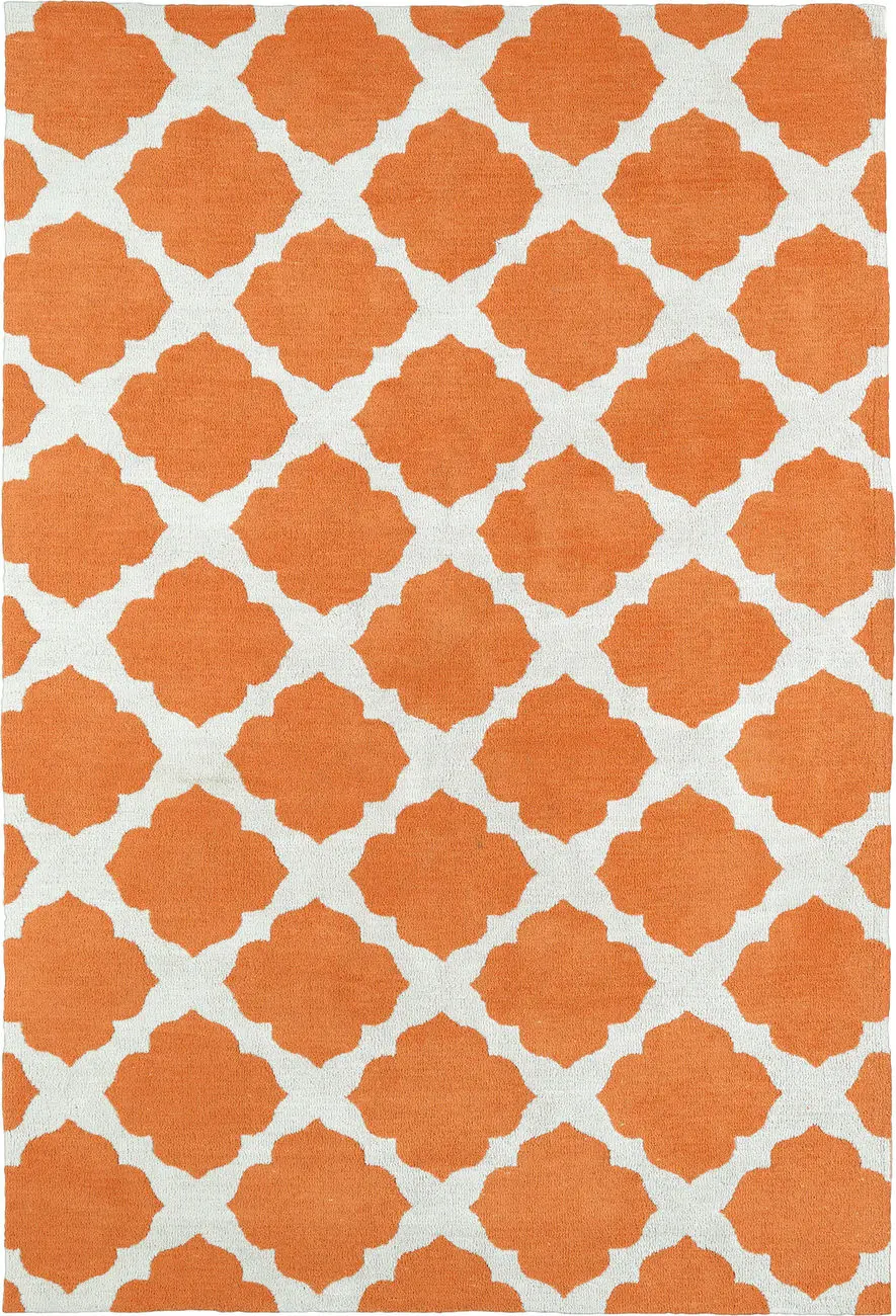Modern Loom Lily & Liam Orange Patterned Modern Rug