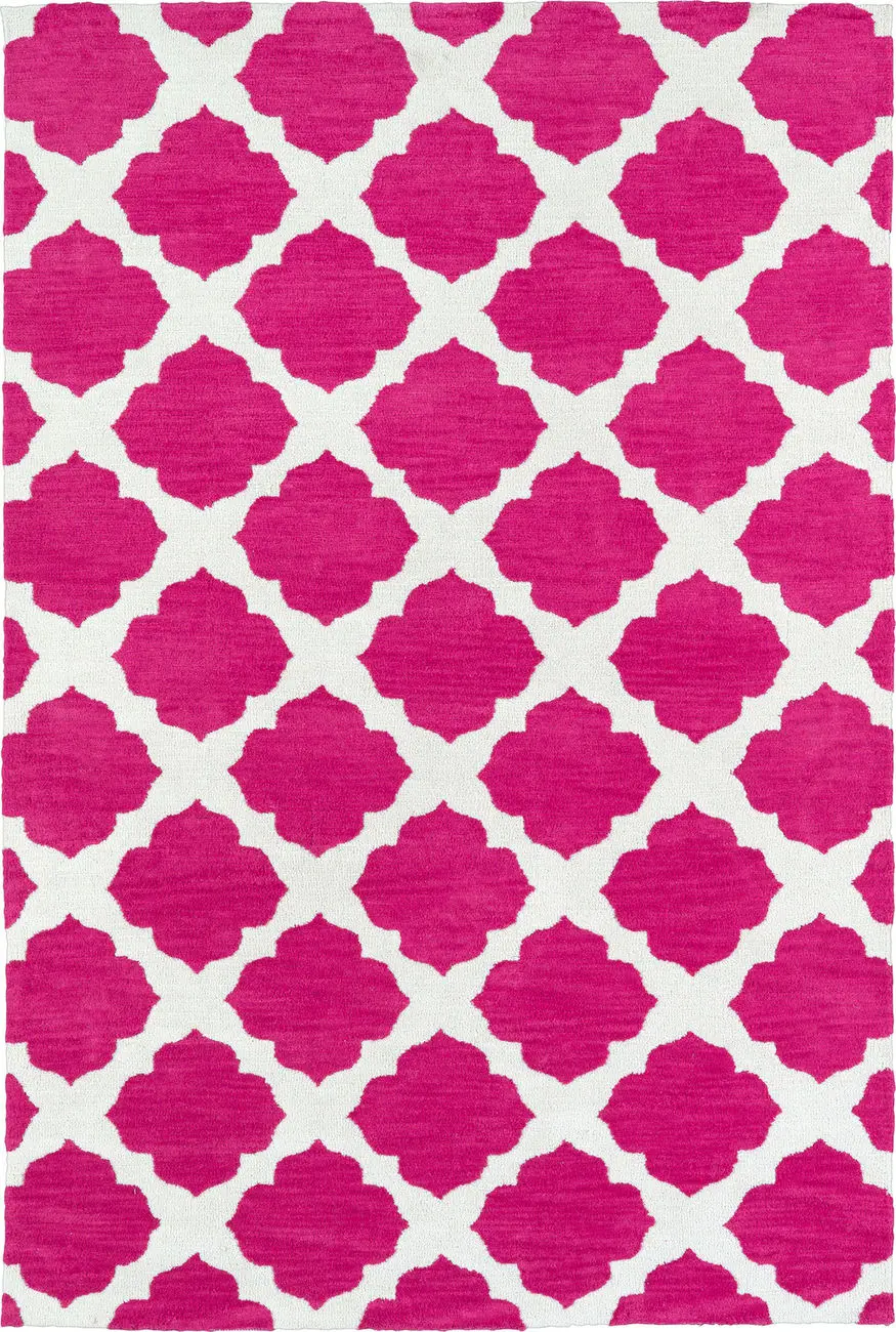 Modern Loom Lily & Liam Pink Patterned Modern Rug