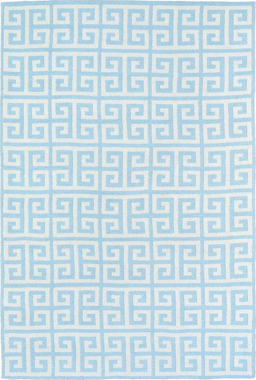 Modern Loom Lily & Liam Blue Striped Modern Rug 2