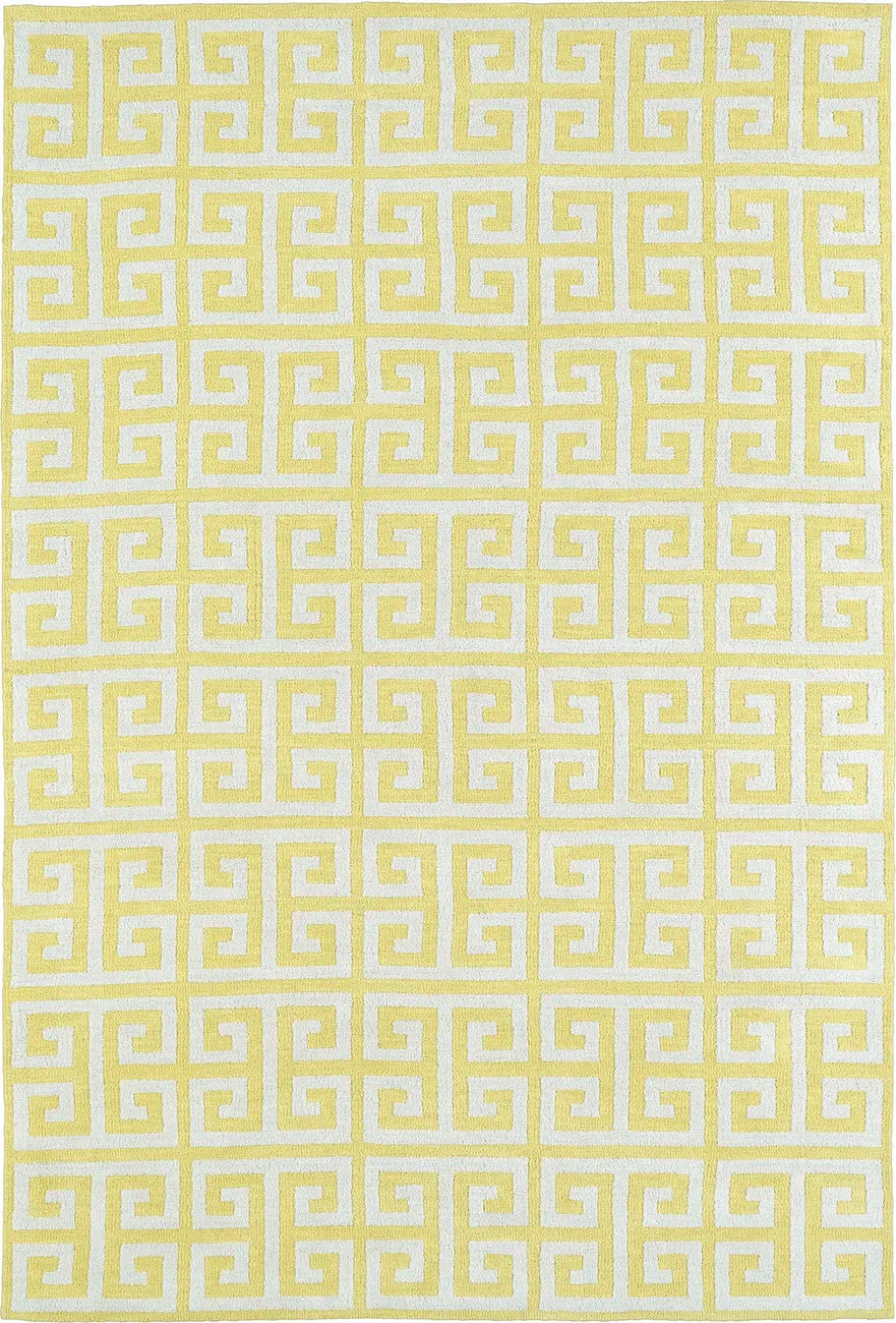 Modern Loom Lily & Liam Yellow Striped Modern Rug 2