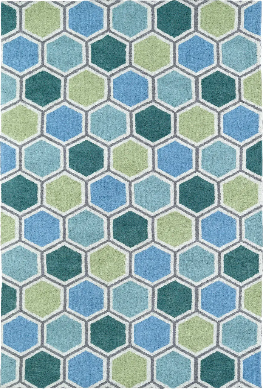 Modern Loom Lily & Liam Light Blue Patterned Modern Rug