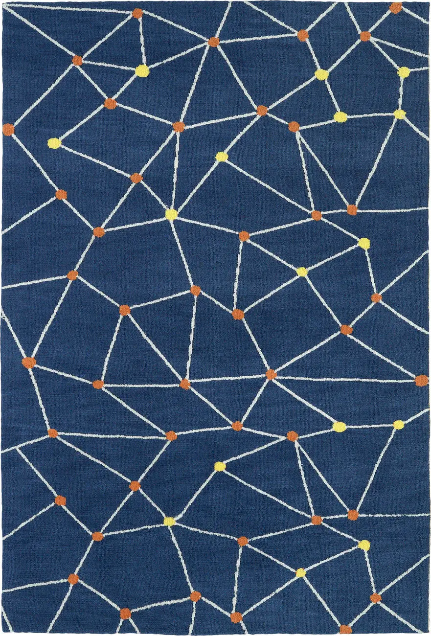 Modern Loom Lily & Liam Denim Blue Modern Rug