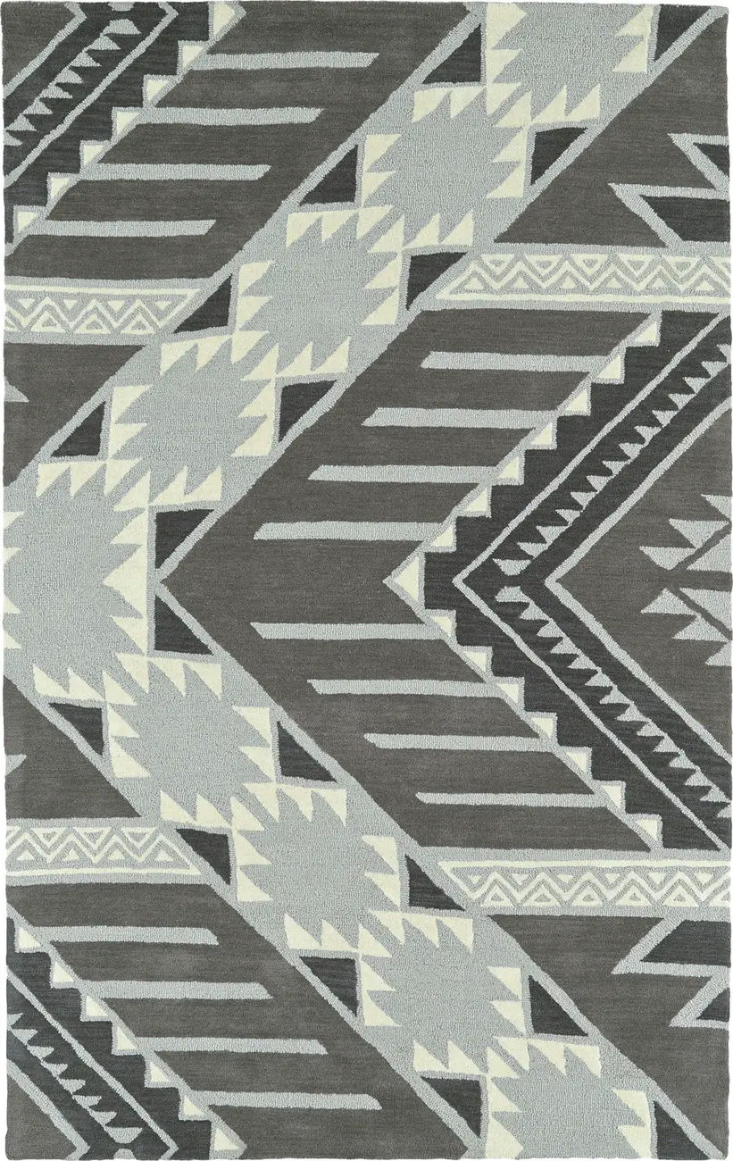 Modern Loom Lakota Shale Grey Southwest Contemporary Rug