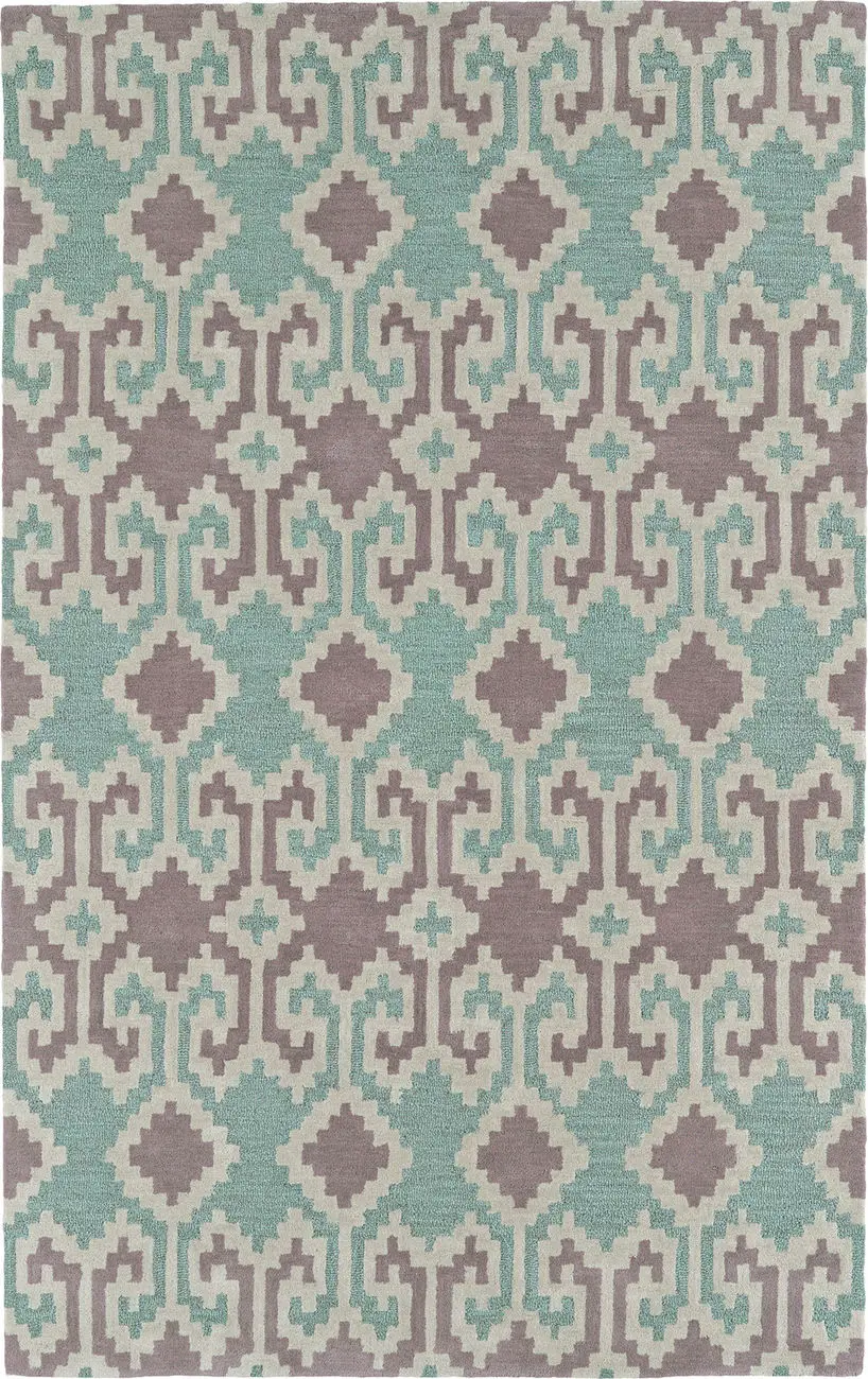 Modern Loom Lakota Dark Turquoise Southwest Contemporary Rug