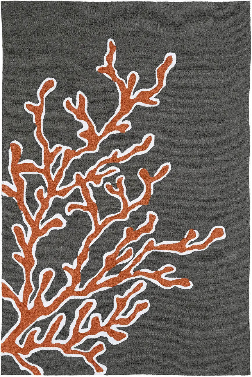 Modern Loom Matira Brown Outdoor Floral Contemporary Rug