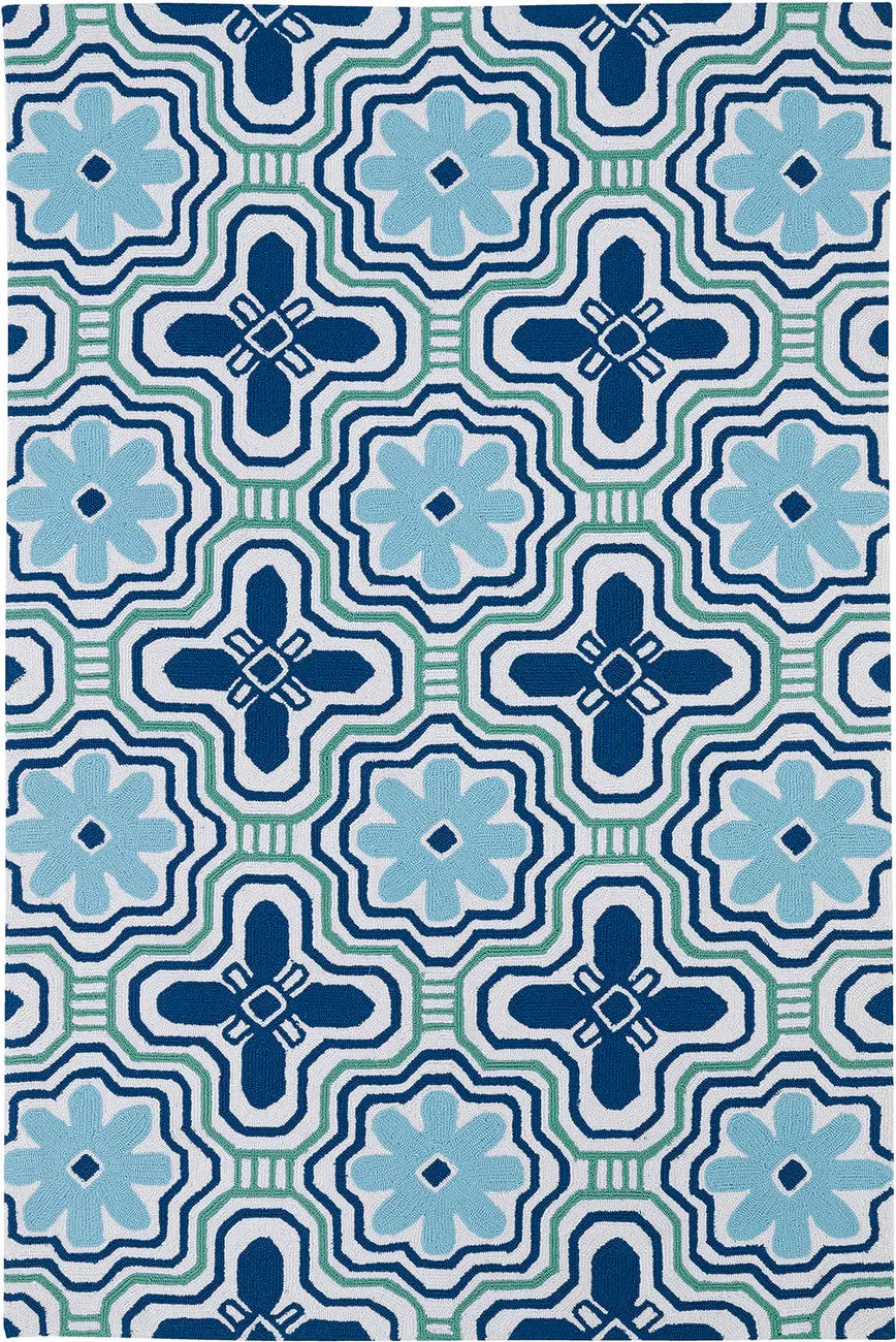 Modern Loom Matira Ivory Outdoor Patterned Modern Rug