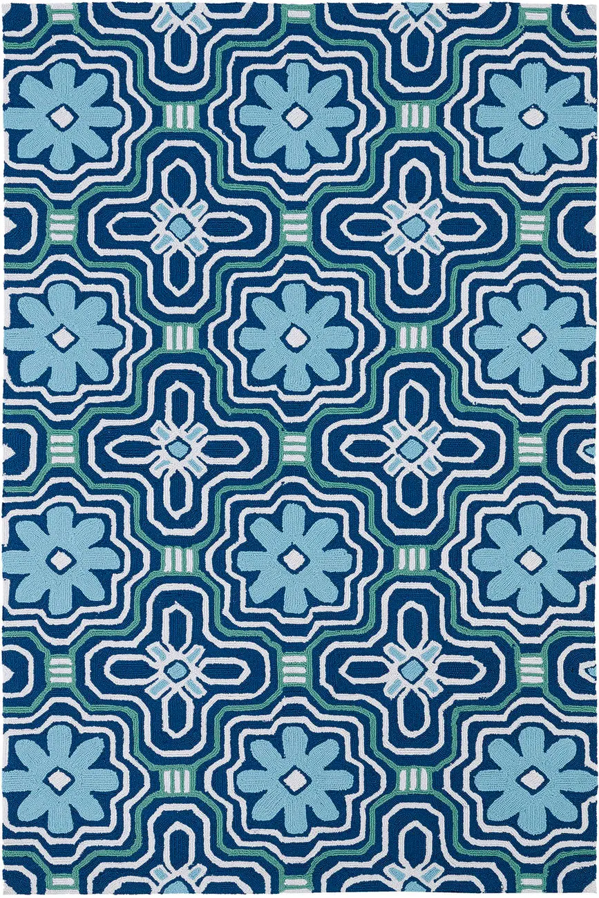 Modern Loom Matira Ivory Outdoor Patterned Modern Rug 2