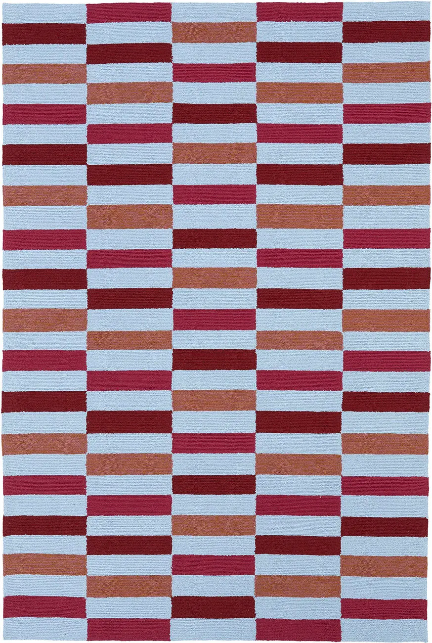 Modern Loom Matira Sky Blue Outdoor Patterned Modern Rug