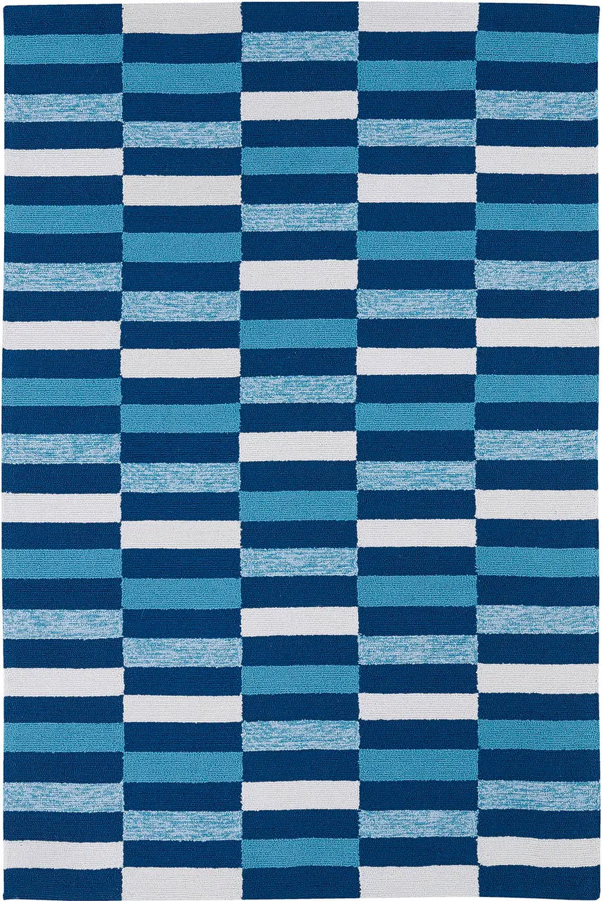 Modern Loom Matira Navy Outdoor Patterned Modern Rug