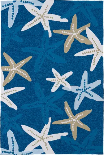 Modern Loom Matira Navy Outdoor Floral Contemporary Rug 2