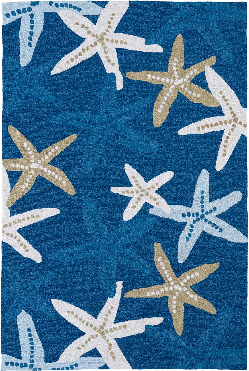 Modern Loom Matira Navy Outdoor Floral Contemporary Rug 2