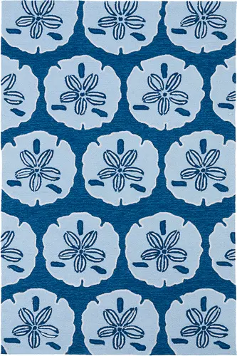 Modern Loom Matira Navy Outdoor Floral Contemporary Rug 3