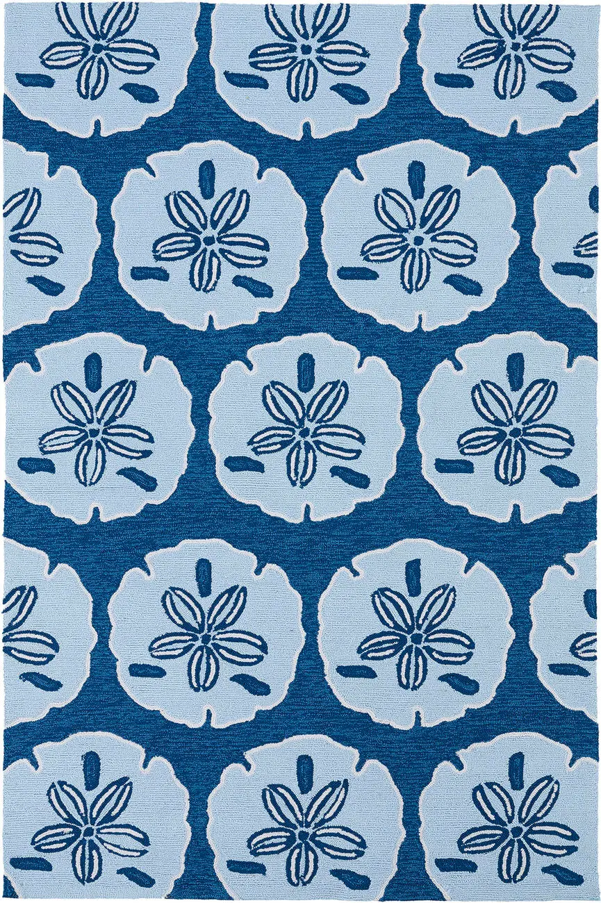Modern Loom Matira Navy Outdoor Floral Contemporary Rug 3