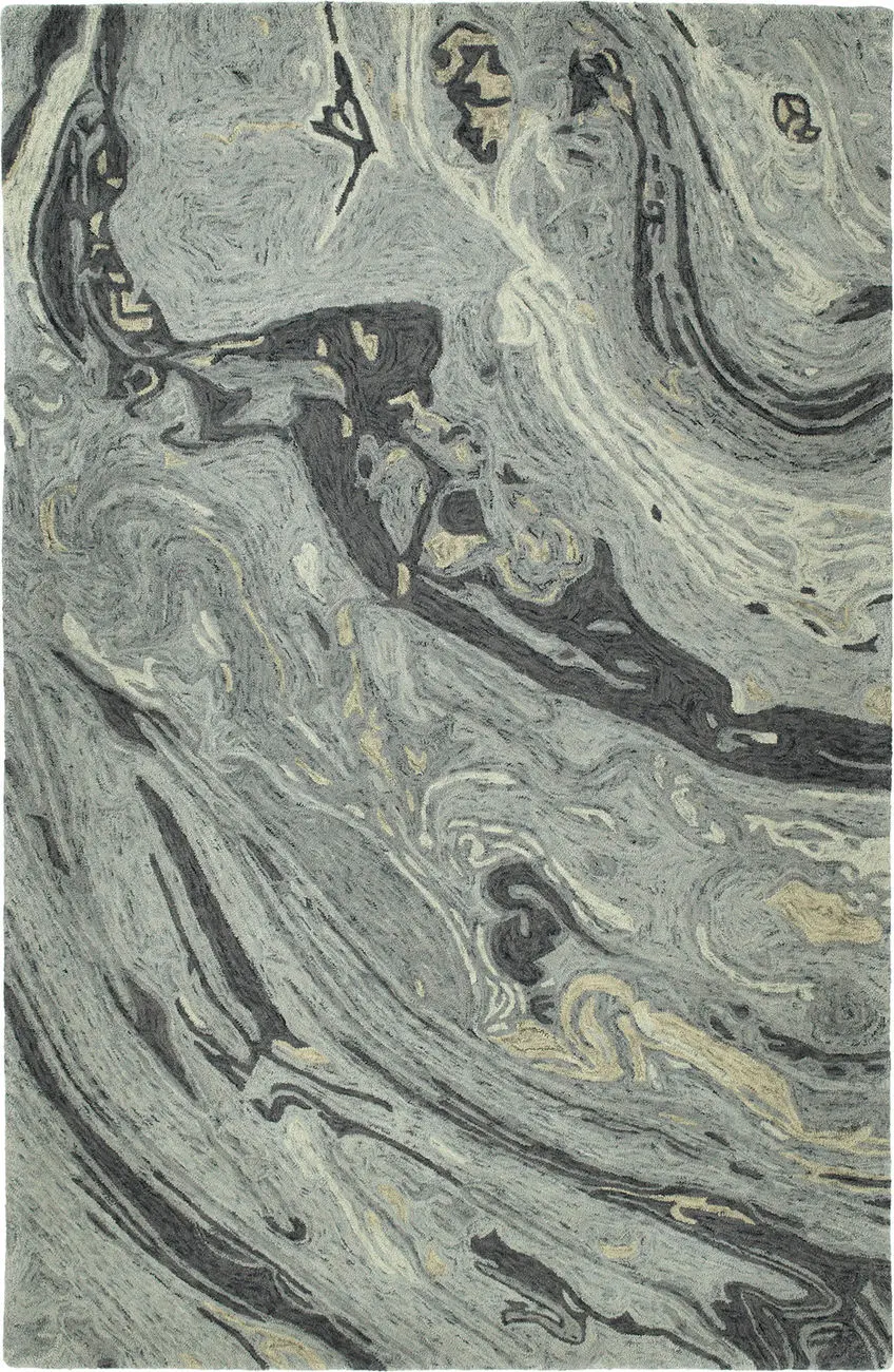 Modern Loom Marble Hand Tufted Graphite Modern Rug