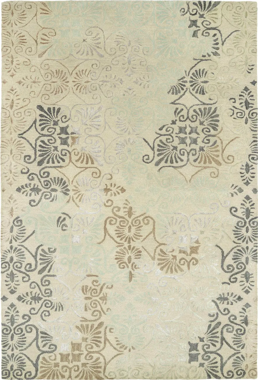 Modern Loom Mercery Hand Tufted Beige Transitional Rug 3