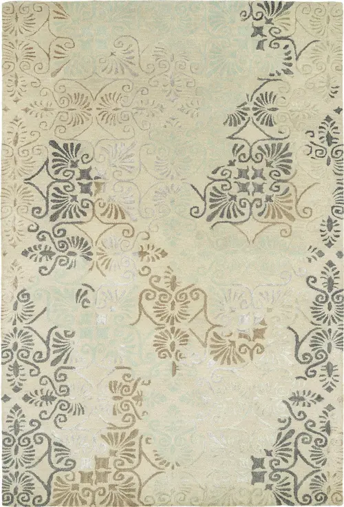 Modern Loom Mercery Hand Tufted Beige Transitional Rug 3