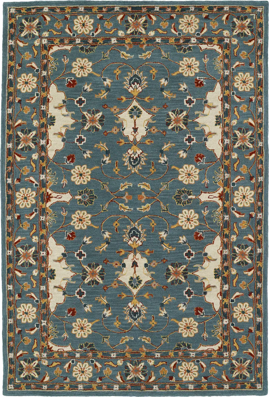 Modern Loom Middleton Hand Tufted Teal Traditional Rug