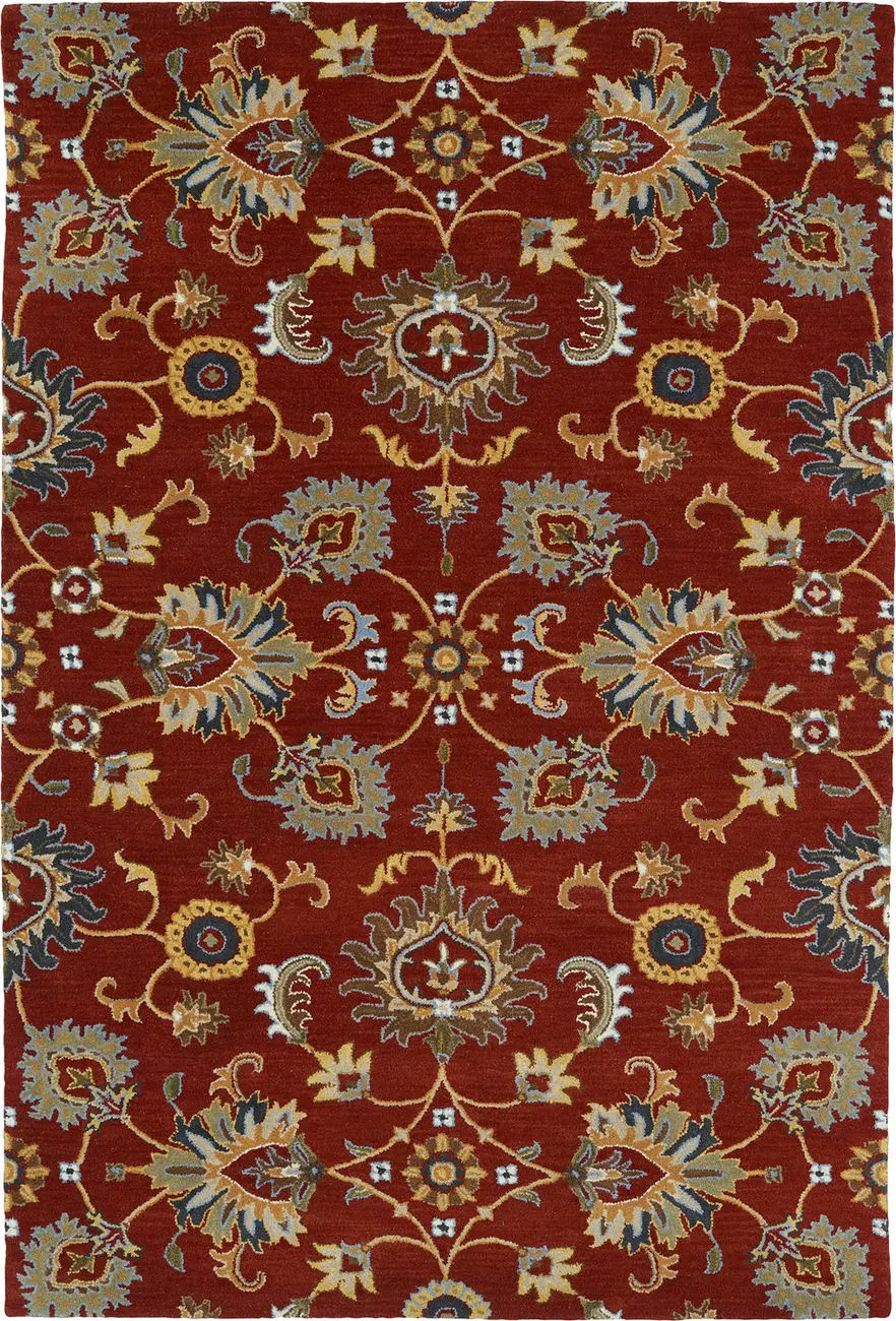 Modern Loom Middleton Hand Tufted Red Traditional Rug