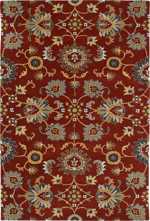 Modern Loom Middleton Hand Tufted Red Traditional Rug