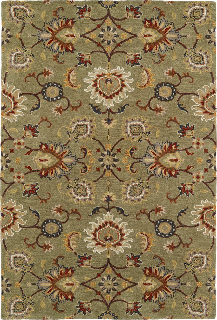 Modern Loom Middleton Hand Tufted Sage Green Traditional Rug