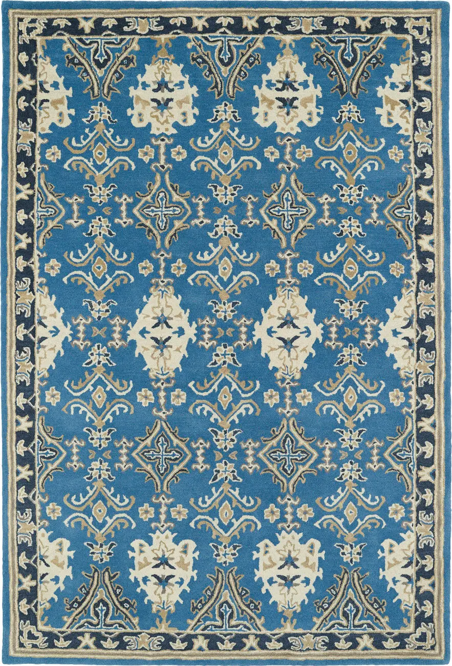 Modern Loom Middleton Hand Tufted Blue Traditional Rug