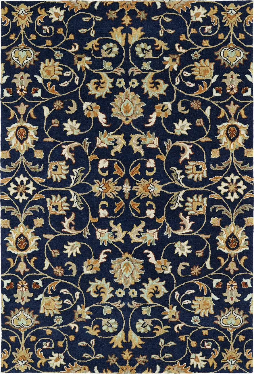 Modern Loom Middleton Hand Tufted Navy Traditional Rug