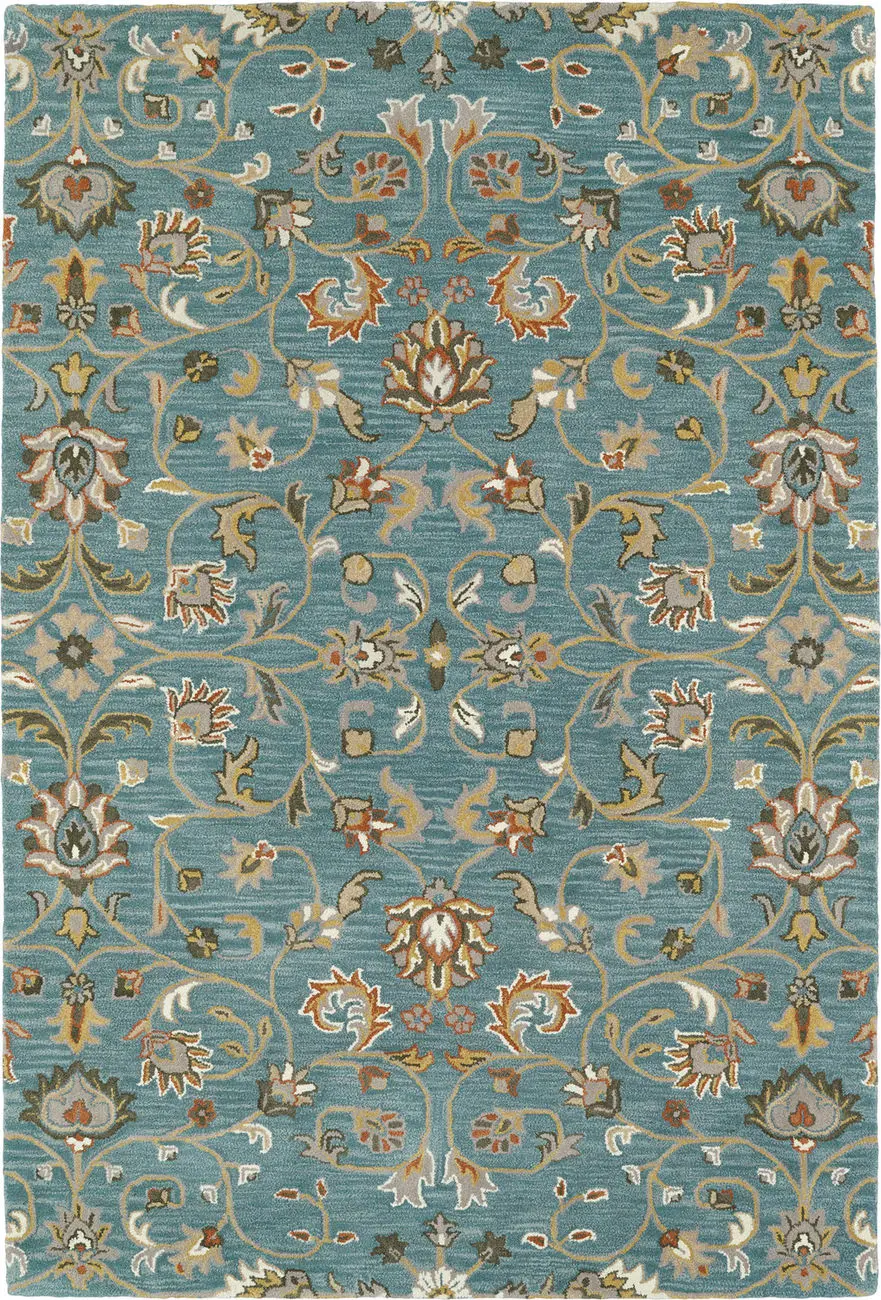 Modern Loom Middleton Hand Tufted Turquoise Traditional Rug