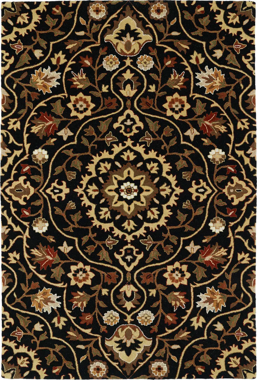 Modern Loom Middleton Hand Tufted Black Traditional Rug