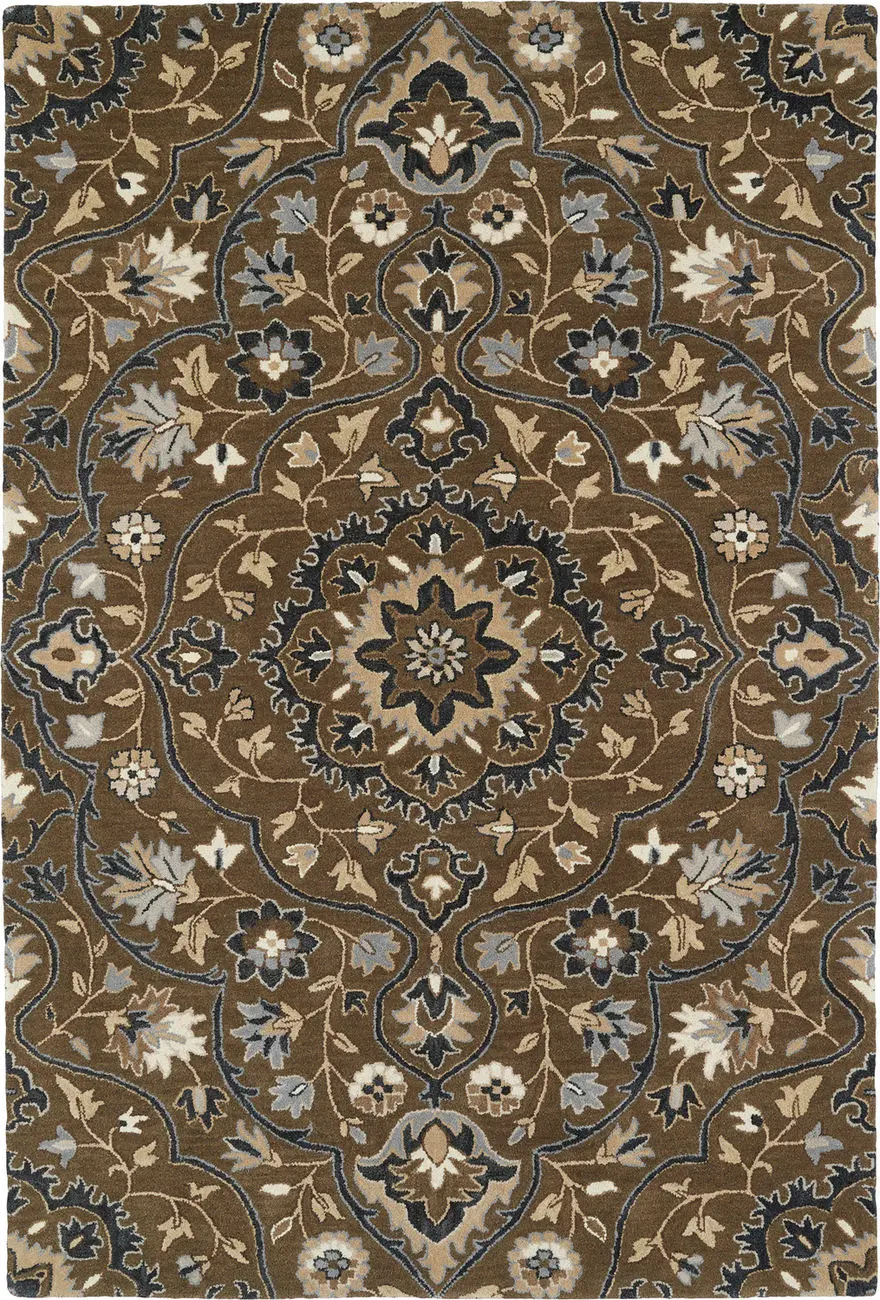 Modern Loom Middleton Hand Tufted Chocolate Traditional Rug