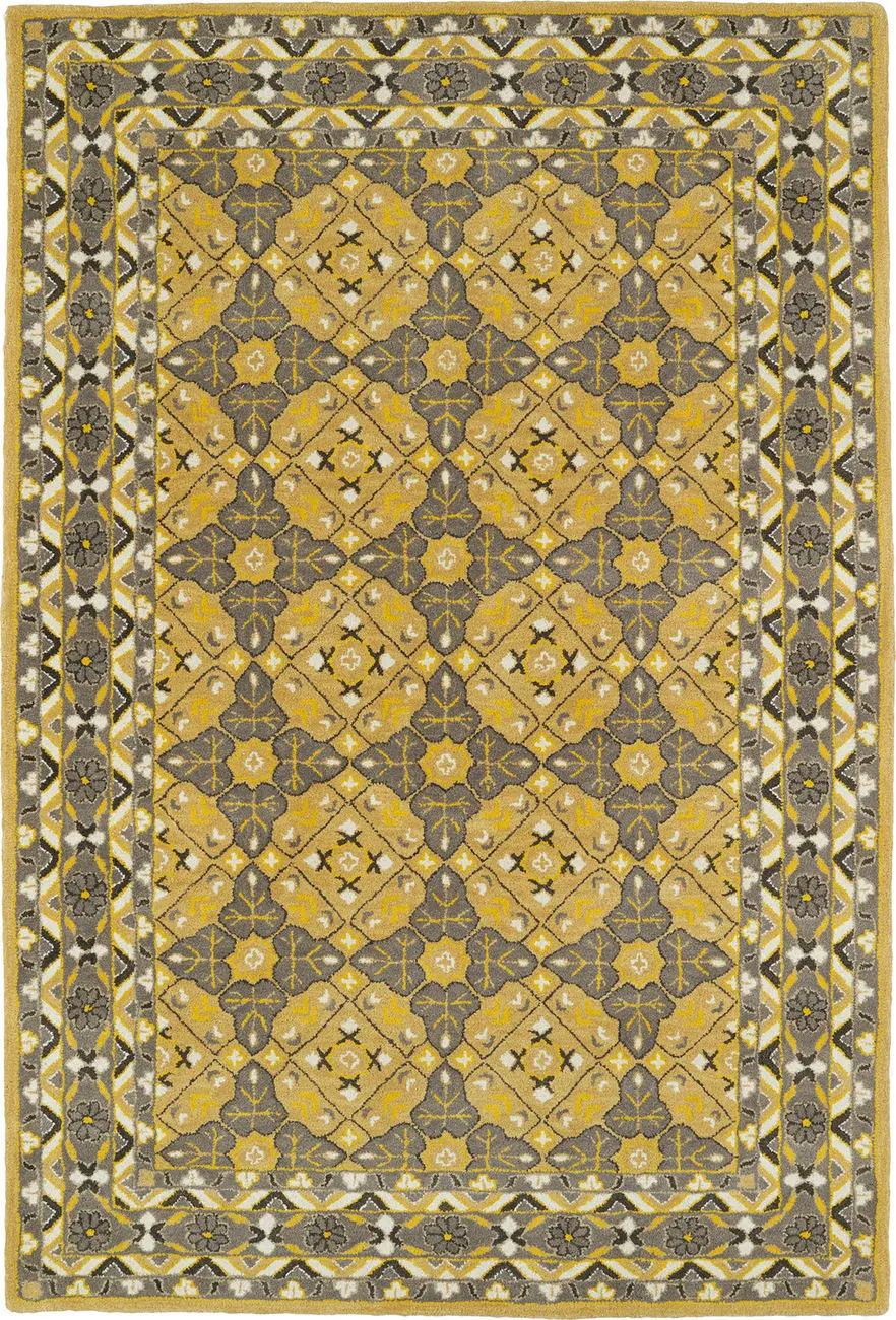 Modern Loom Middleton Hand Tufted Gold Traditional Rug