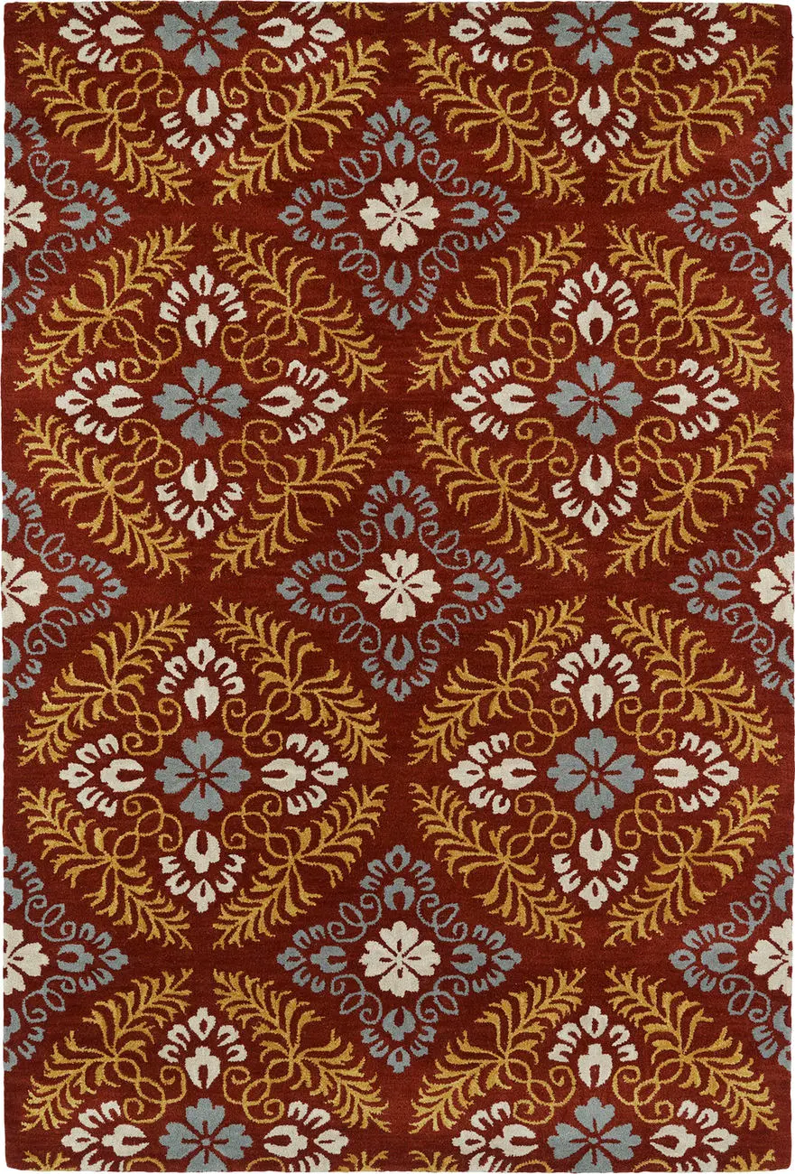 Modern Loom Melange Hand Tufted Red Transitional Rug