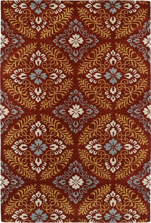 Modern Loom Melange Hand Tufted Red Transitional Rug