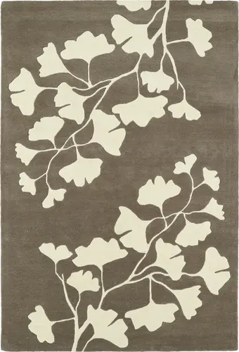 Modern Loom Melange Hand Tufted Grey Floral Contemporary Rug 2
