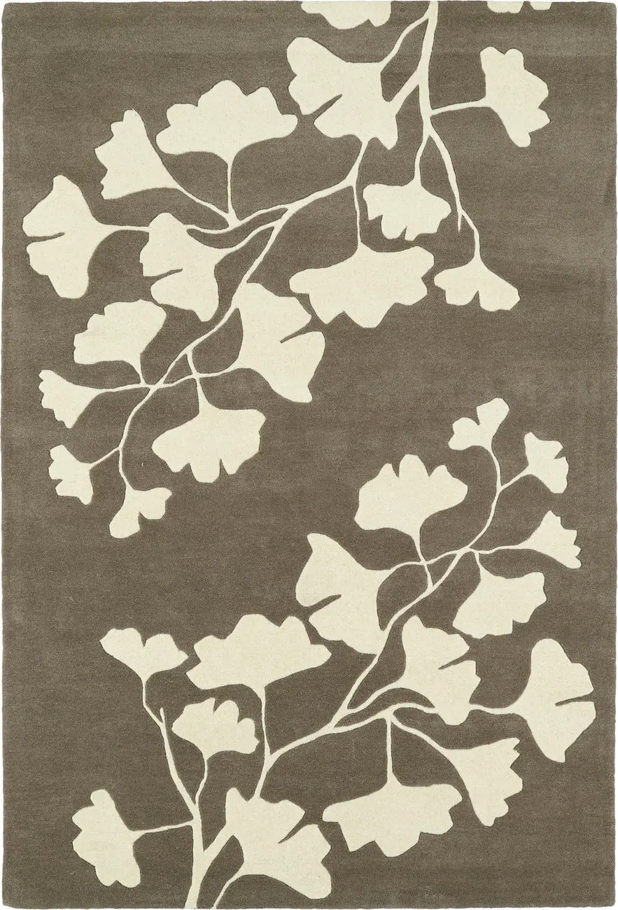 Modern Loom Melange Hand Tufted Grey Floral Contemporary Rug 2