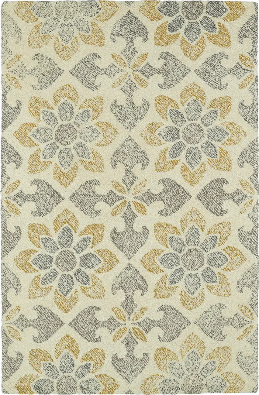 Modern Loom Montage Hand Tufted Ivory Transitional Rug