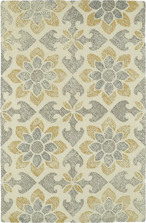 Modern Loom Montage Hand Tufted Ivory Transitional Rug