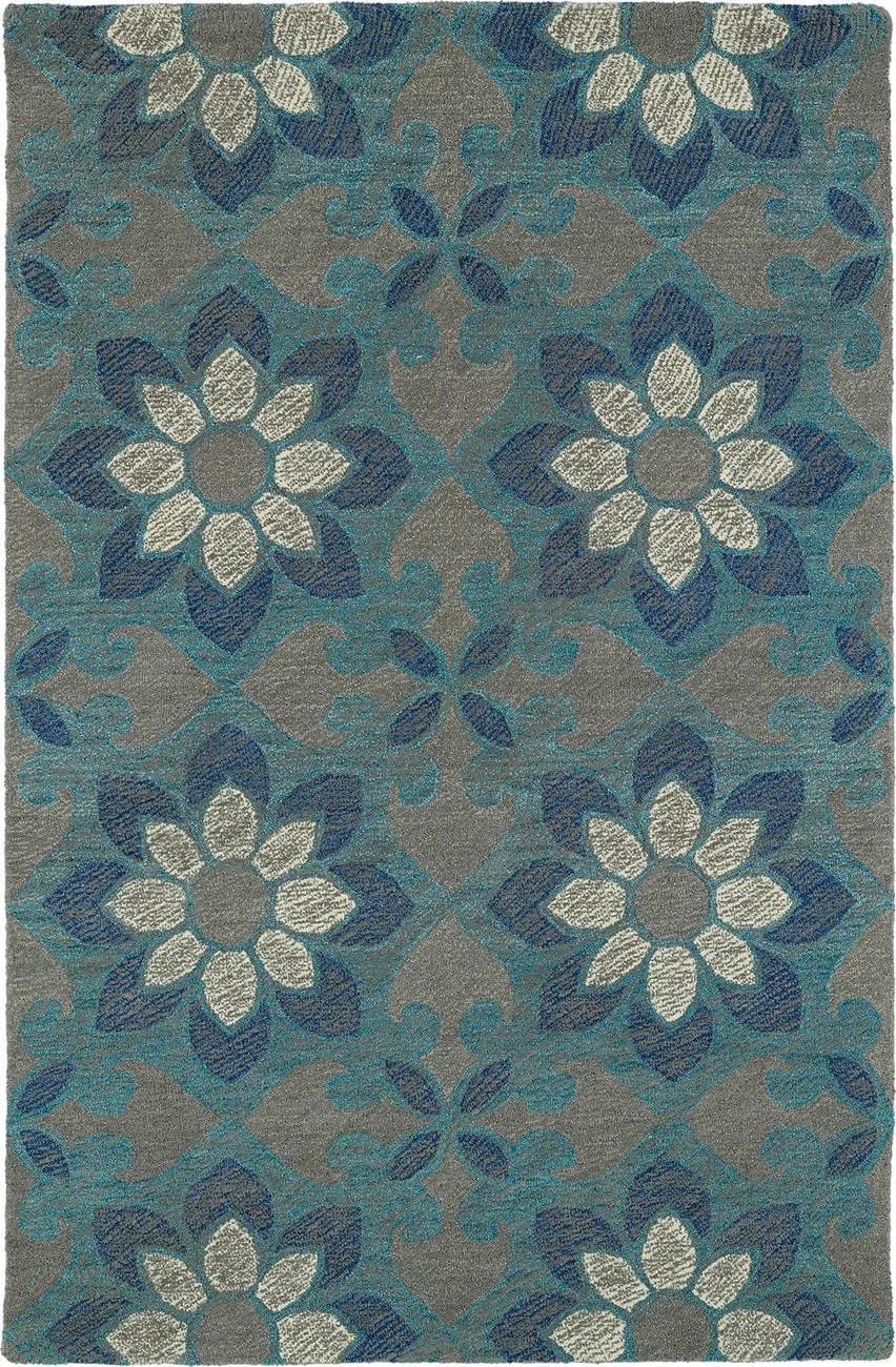 Modern Loom Montage Hand Tufted Grey Transitional Rug