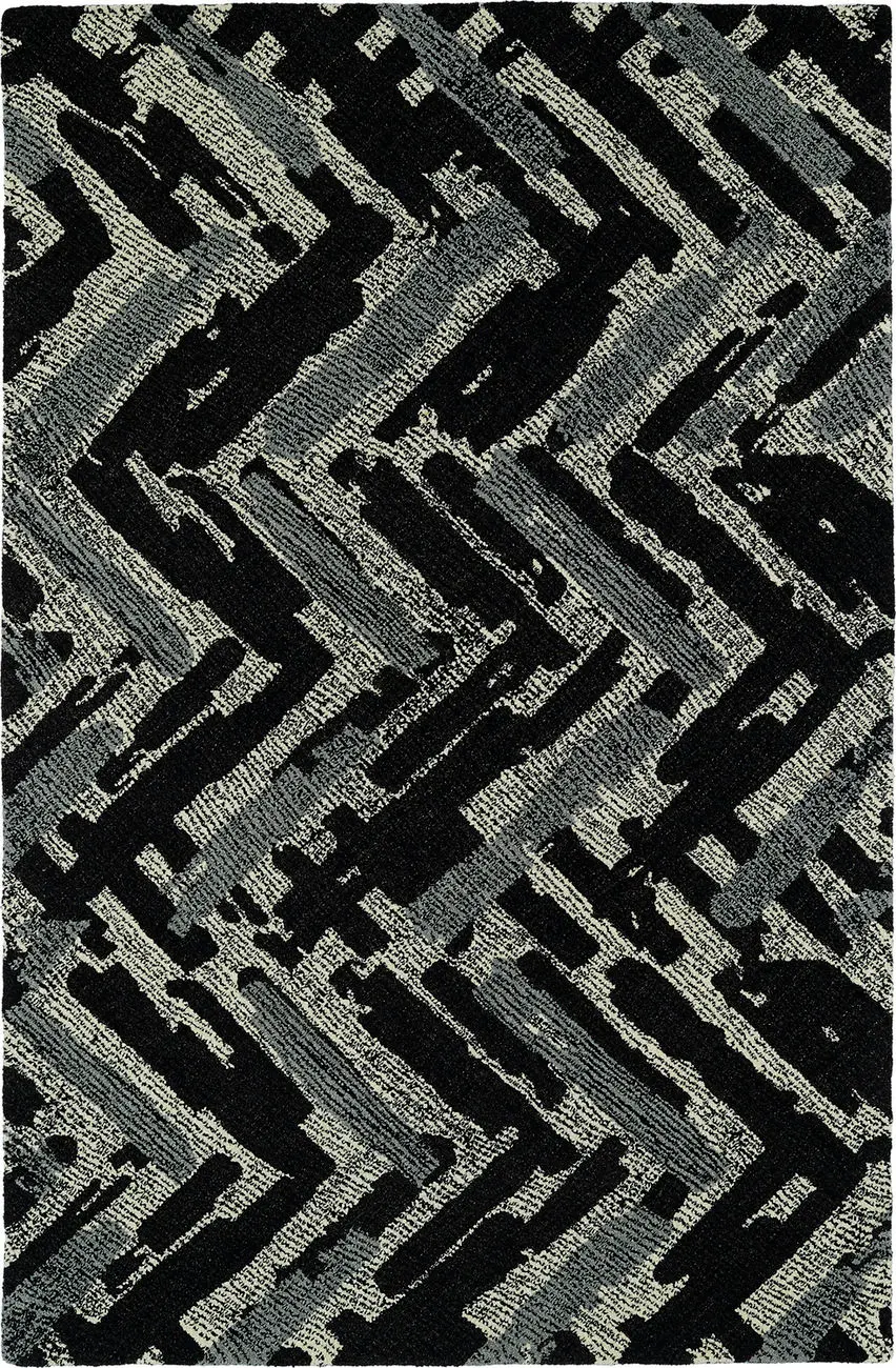 Modern Loom Montage Hand Tufted Charcoal Modern Rug