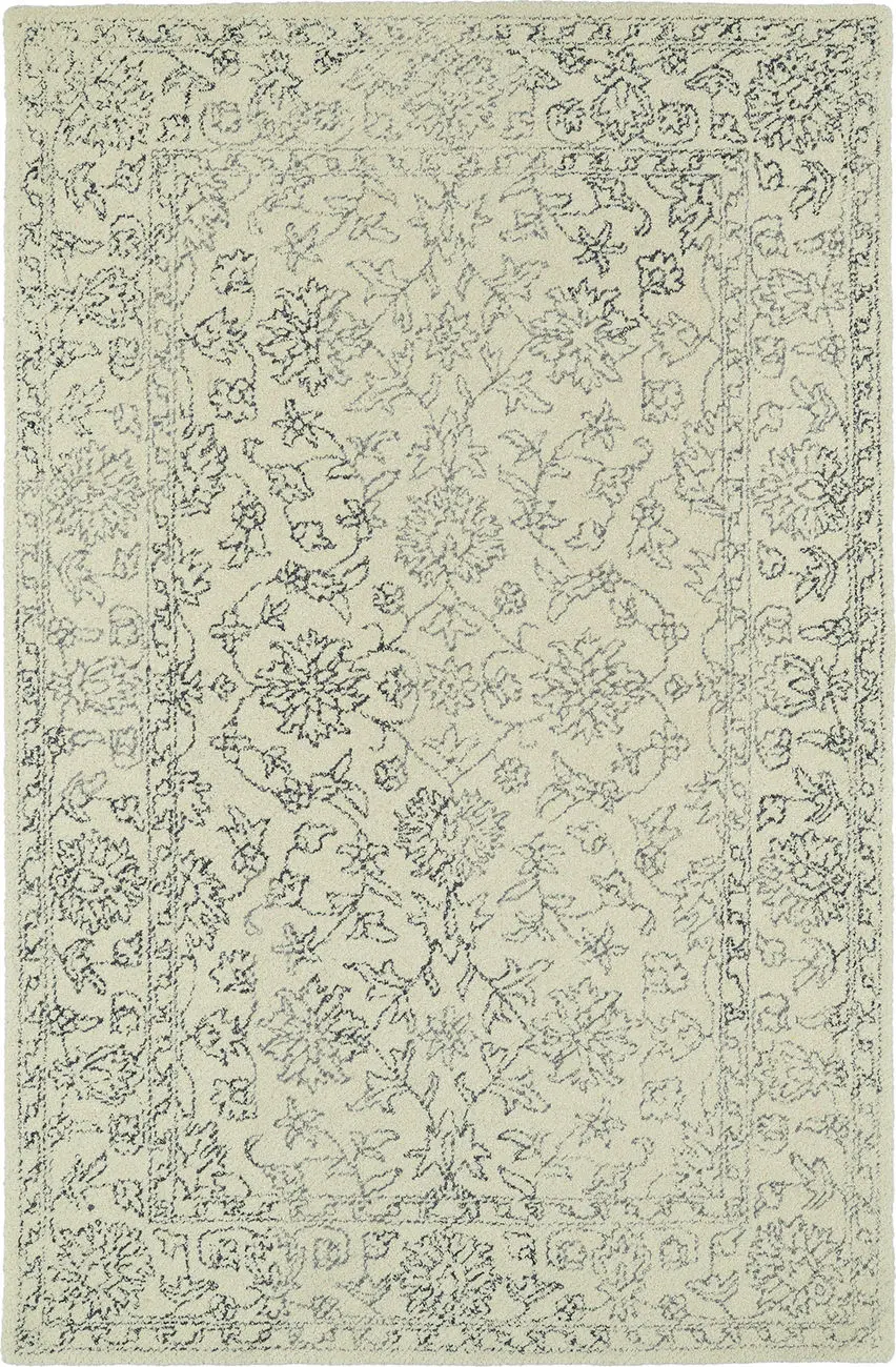 Modern Loom Montage Hand Tufted Ivory Transitional Rug 2