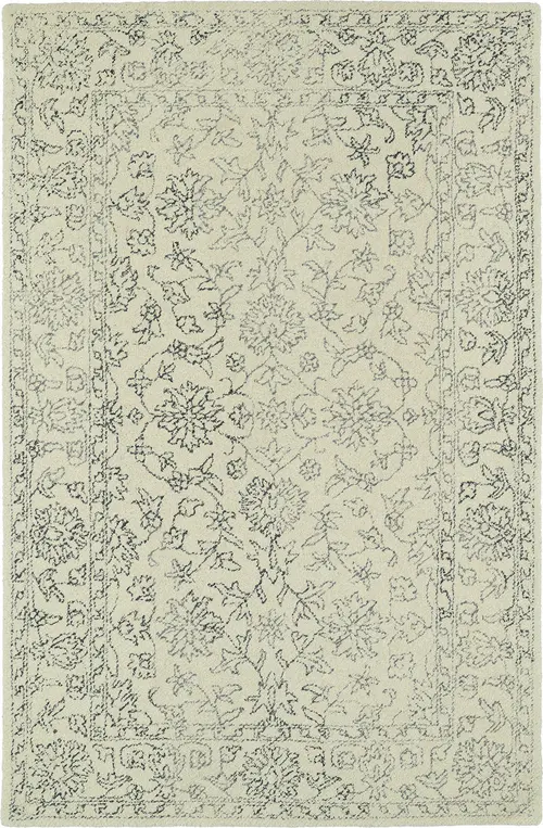 Modern Loom Montage Hand Tufted Ivory Transitional Rug 2