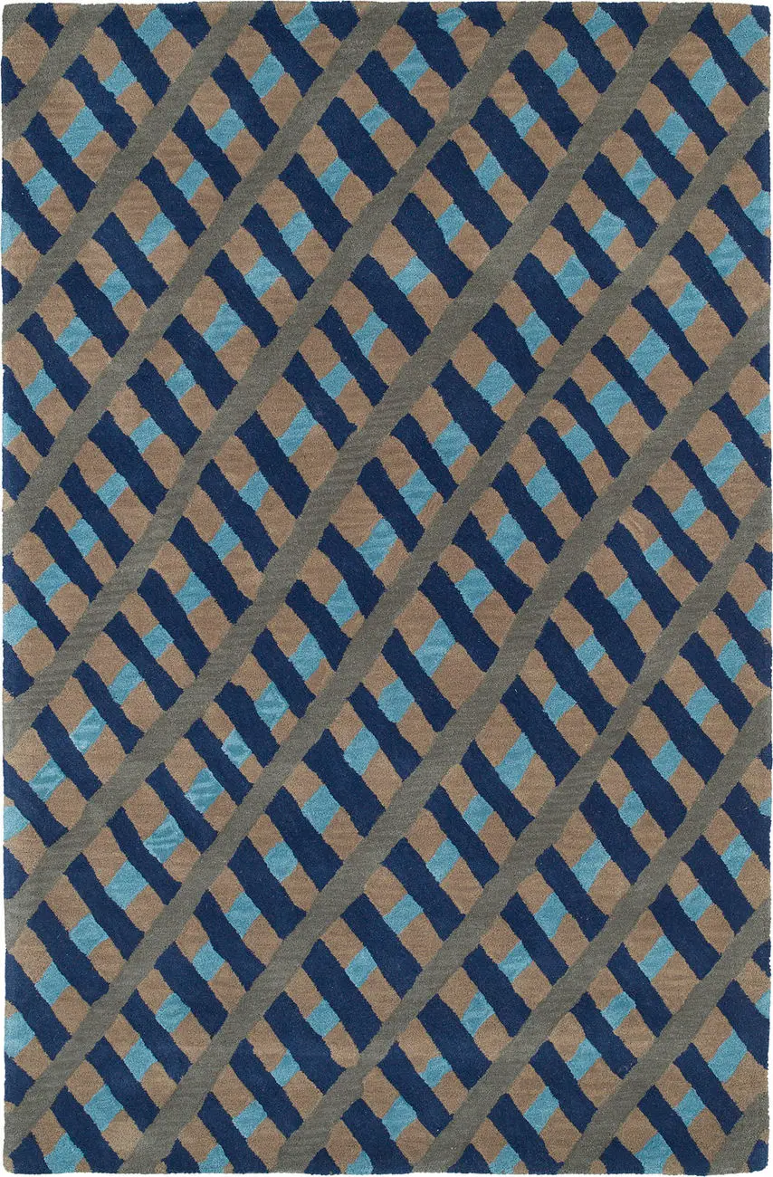 Modern Loom Pastiche Hand Tufted Navy Modern Rug