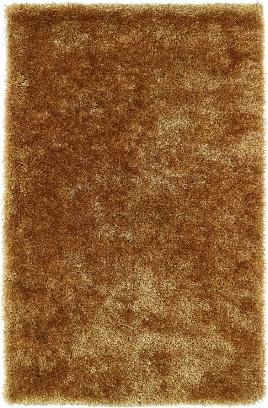 Modern Loom Posh Shag Gold Solid Modern Rug