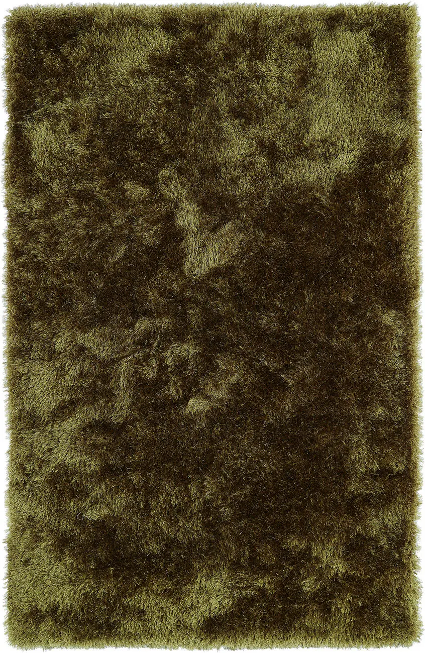 Modern Loom Posh Shag Olive Solid Modern Rug