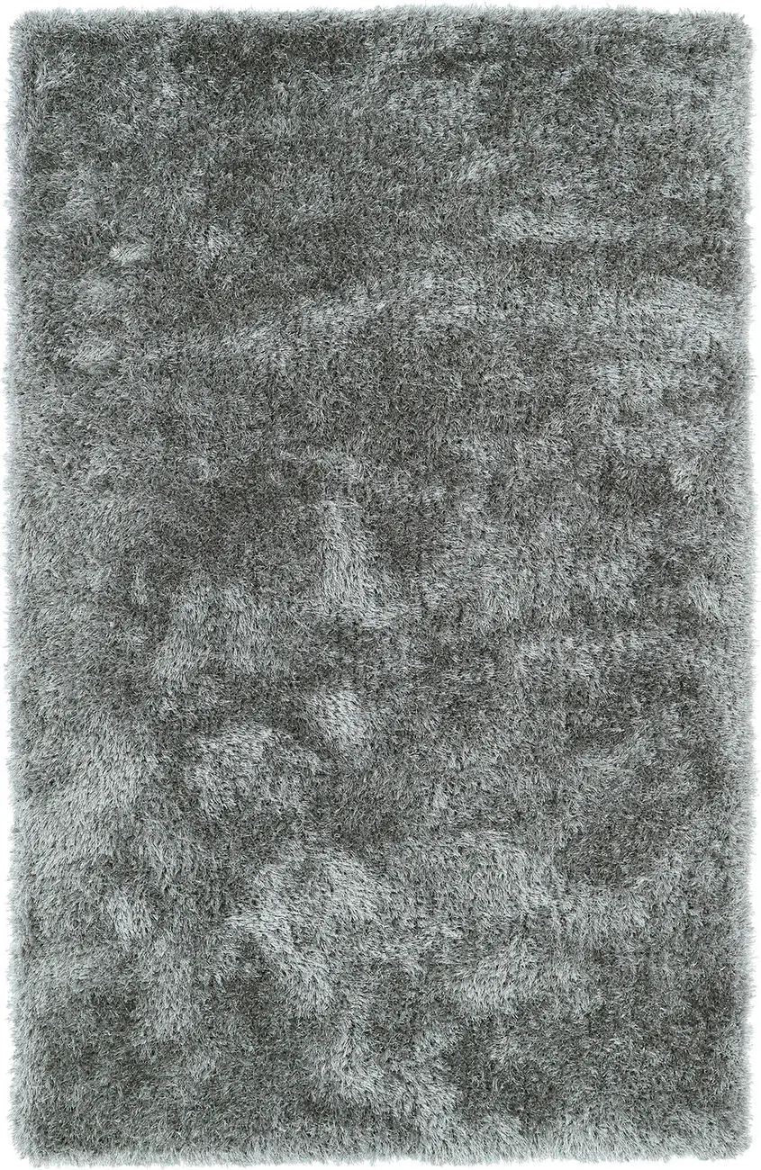 Modern Loom Posh Shag Silver Solid Modern Rug